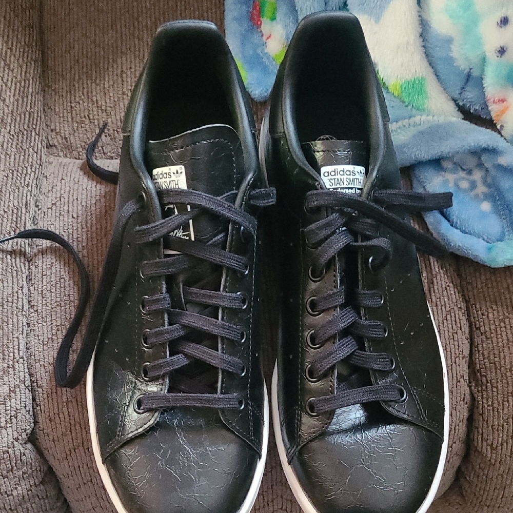 Adidas Stan Smith Black Leather Sneakers